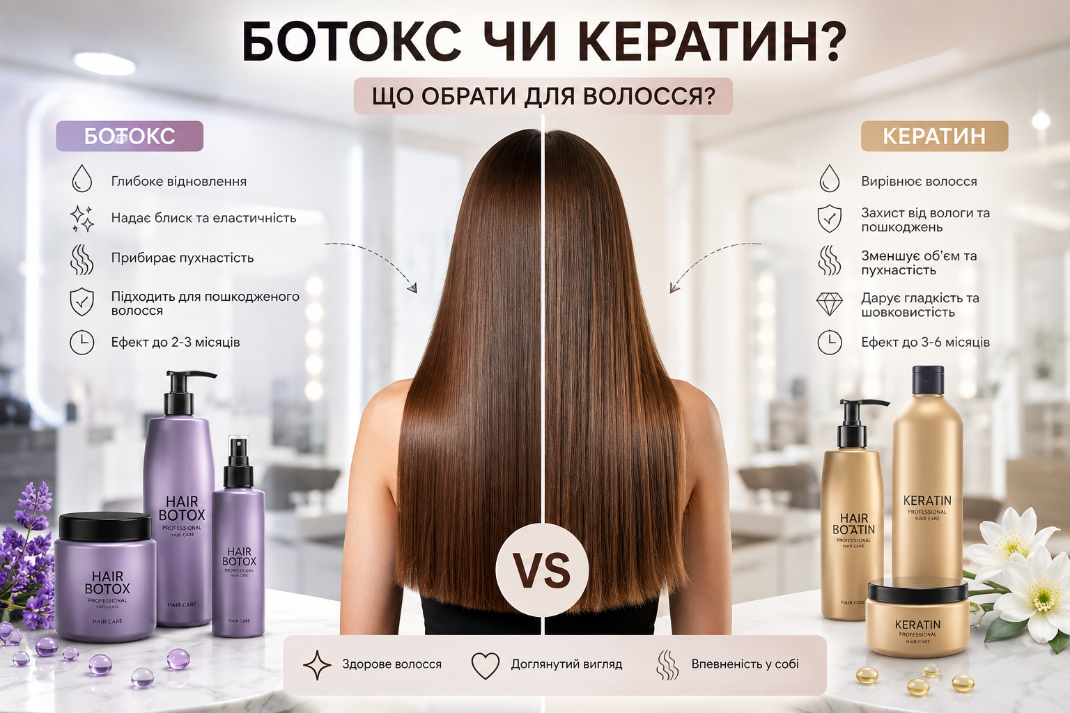 Ботокс чи кератин: що краще для волосся?